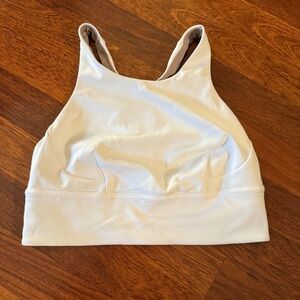 Lululemon Wunder Train Longline Sports Bra Size 8 Cream